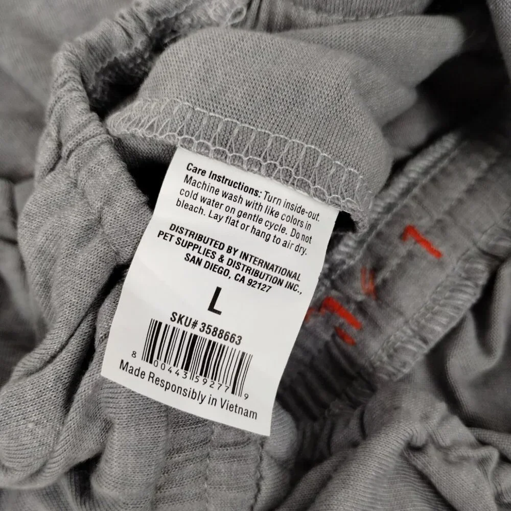 Youly Dreamer Grey and Orange Pocket Pajamas for Large Dogs 17 inches